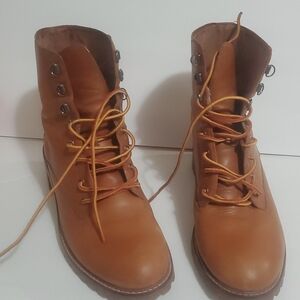 Madewell Brown Leather Women's Lace Up Boots